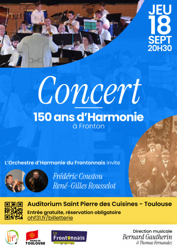 Concert 150 ans d'harmonie à Fronton