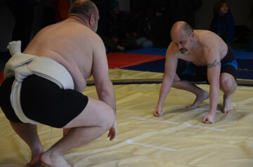 Démonstration de combats de sumō