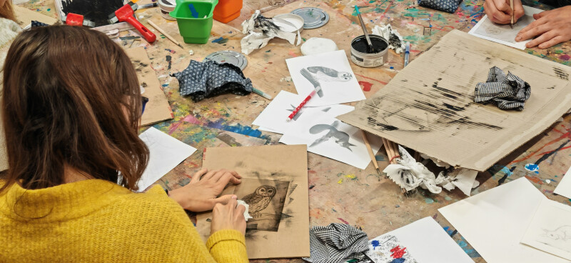 Atelier Gravure - au Mini-Lab / Le MHN fait le Mur