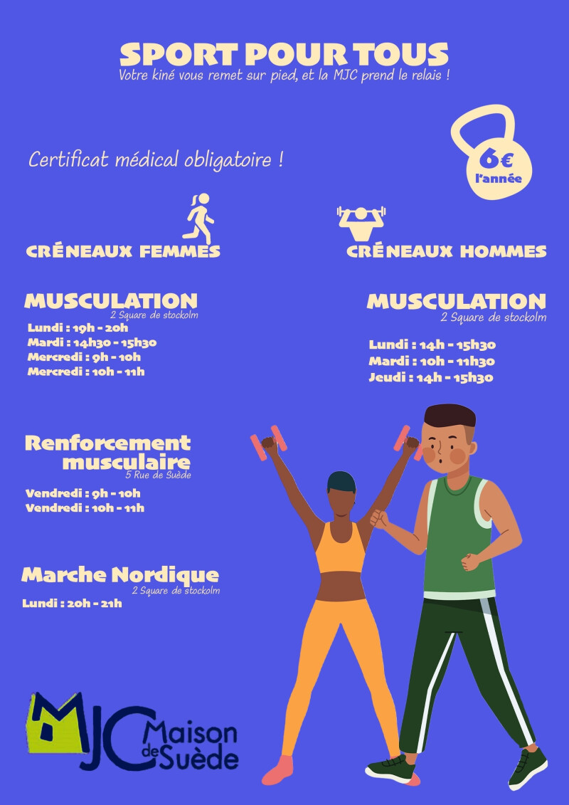 💪 Sport pour tous à la MJC Maison de Suède ! 🌟