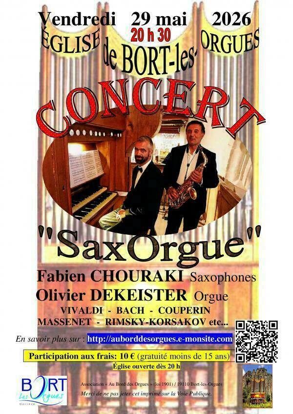 Concert saxophones et orgue