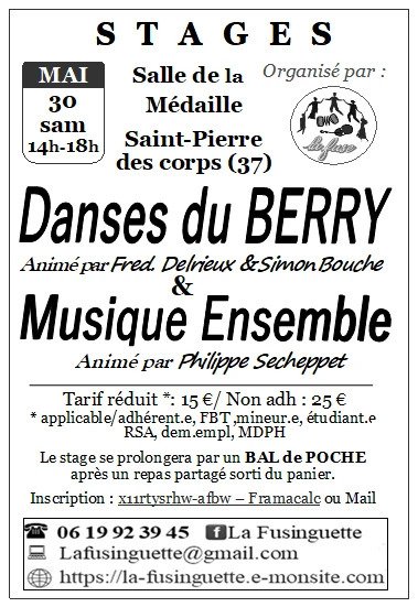 Stage Bourrée du Berry, Fred Delrieux et Music ens, Ph Secheppet