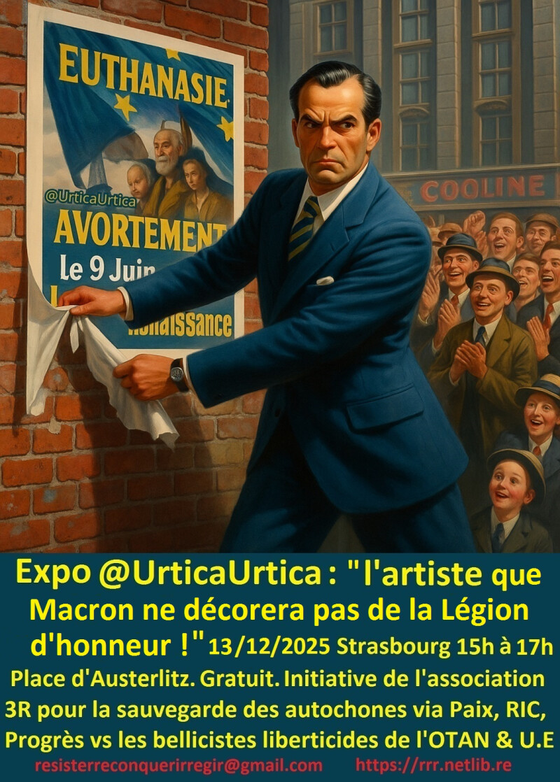 Expo @UrticaUrtica : L’artiste que Macron ne décorera pas de la Légion d’honneur !