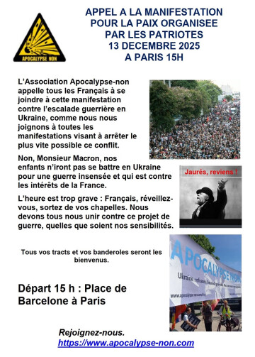 Manif : Ensemble pour la Paix.