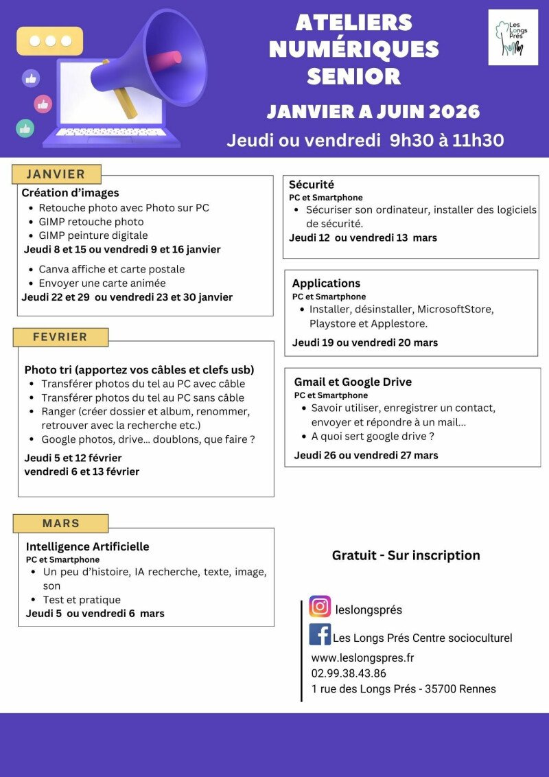 Ateliers numérique senior