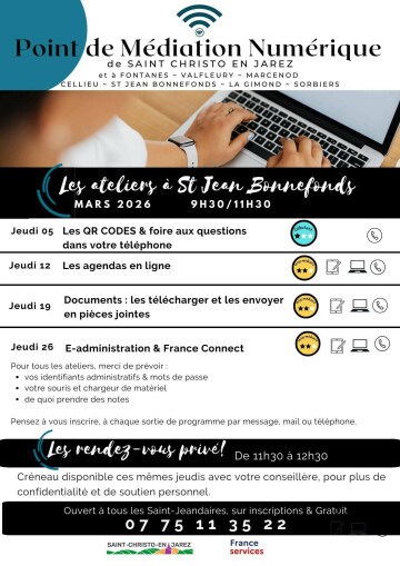Ateliers numériques à St-Jean-Bonnefonds