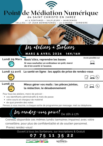 Ateliers numériques à Sorbiers
