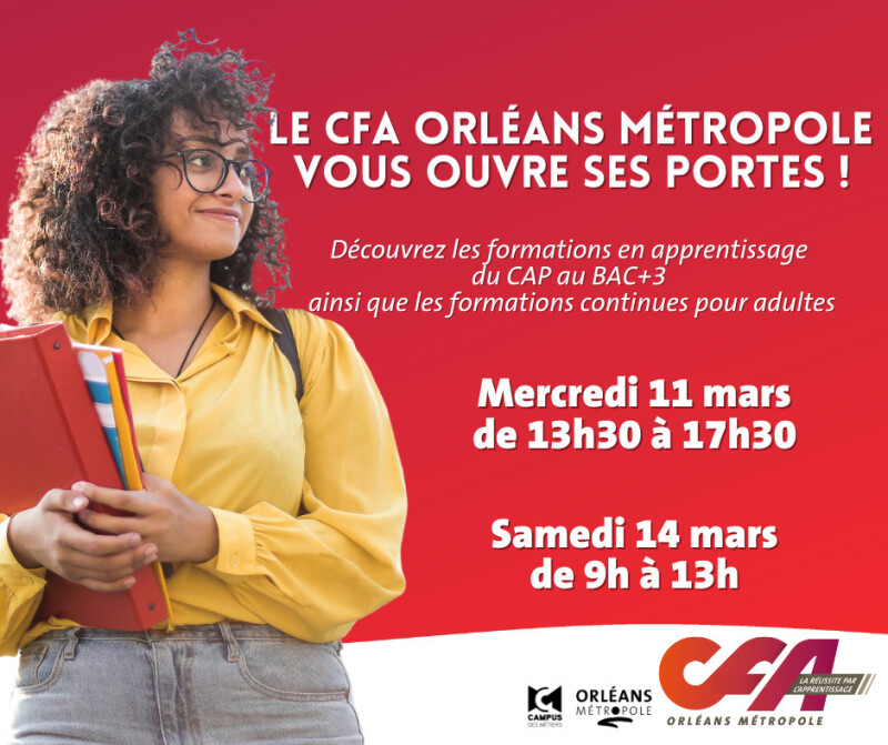 Journées Portes Ouvertes au CFA Orléans Métropole !