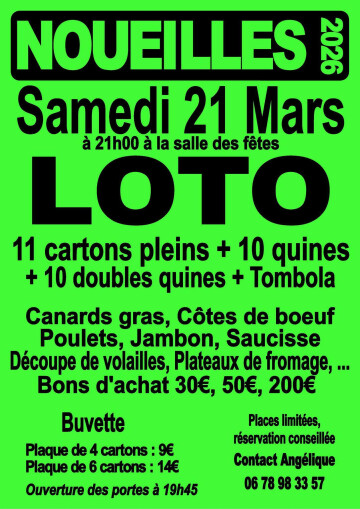 Loto du Comité des fêtes de Noueilles
