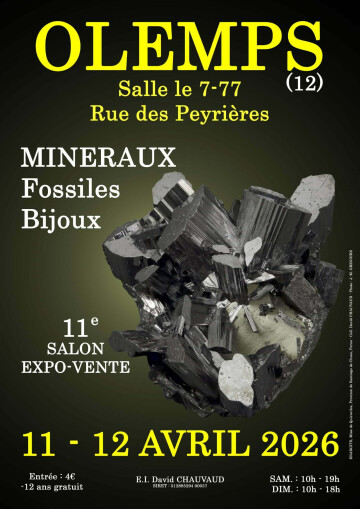 11e SALON MINERAUX FOSSILES BIJOUX de OLEMPS (Aveyron)