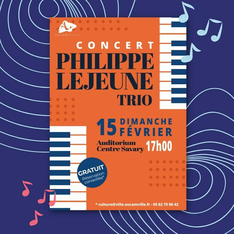 [COMPLET] Concert – Philippe LeJeune Trio
