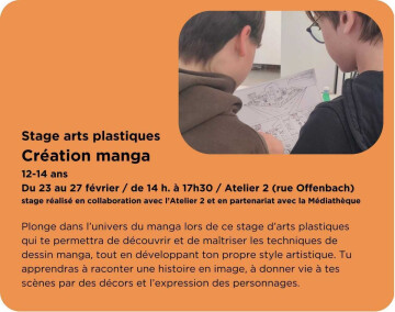 Stage Création mangas avec l'OMJC