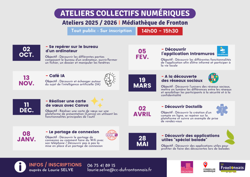 💻 Ateliers collectifs numériques – Gratuit