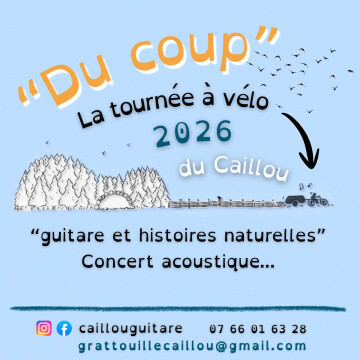 Concert instrumental avec Caillou guitare dans un jardin à Loudéac – 22 mai