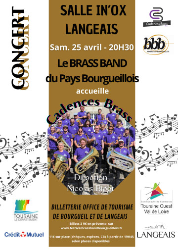 Concert de Brass Band avec le Brass "Cadences Brass" de Blois