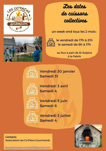 Four à Pain : Les dates de cuissons collectives