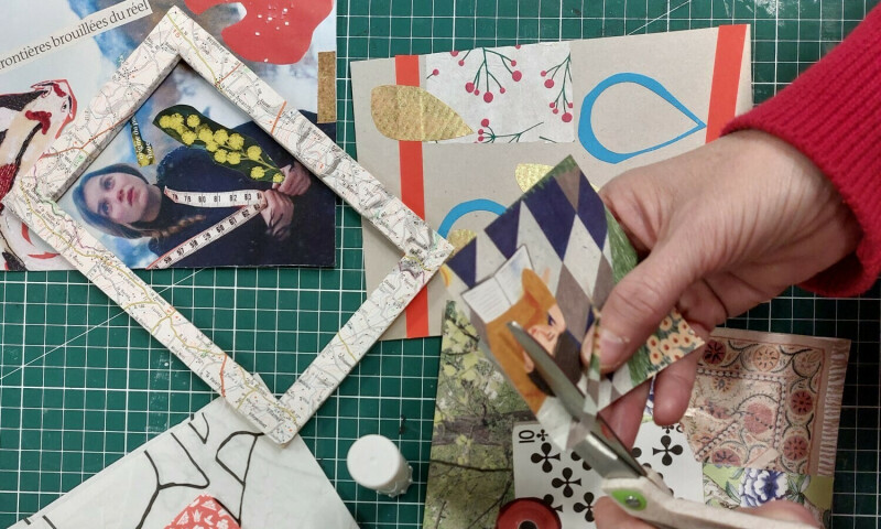 Création de petits tableaux-collages artistiques