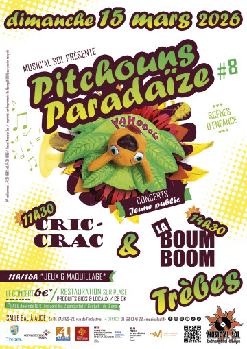 CONCERTS Pitchouns Paradaïze #8 : Cric-crac + Boum Boom