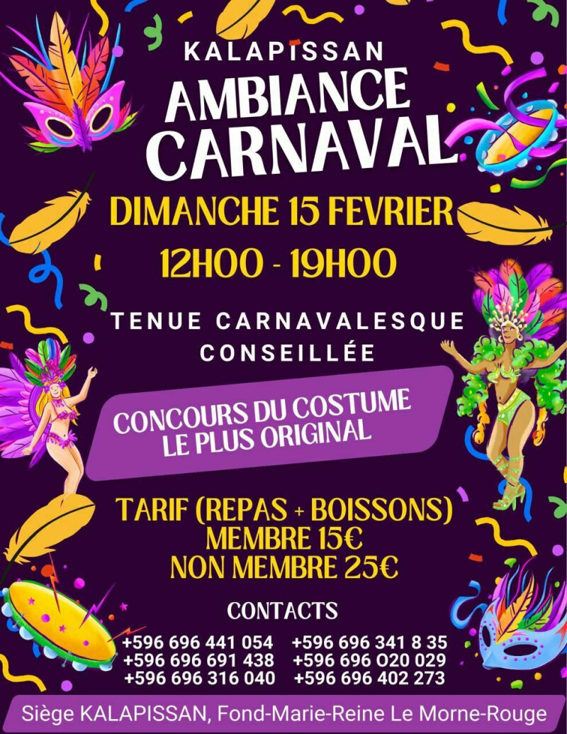 AMBIANCE CARNAVAL "Tenue carnavalesque conseillée"
