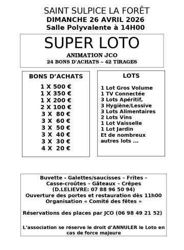 Super Loto du Comité des Fêtes