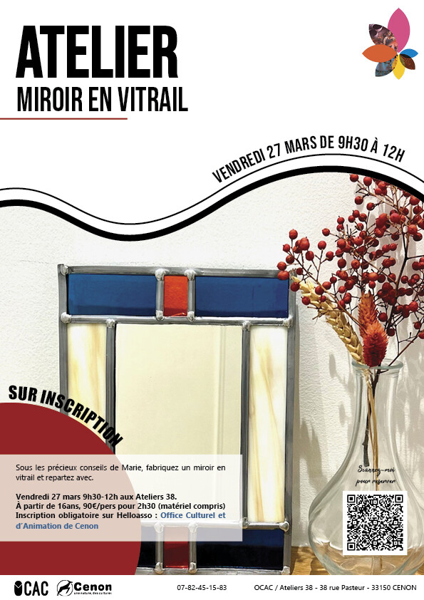 Atelier miroir en vitrail