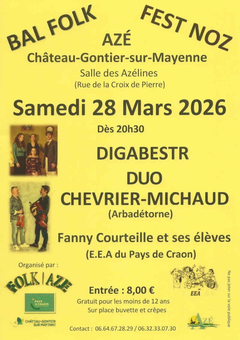 17ème édition Bal Folk & Fest Noz Azé - Château-Gontier