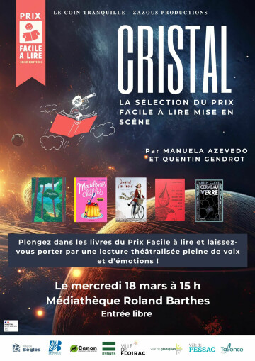 CRISTAL : la sélection du prix Facile à lire mise en scène