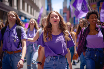 Marche des femmes "pour l'égalité des droits" avec le CIDFF
