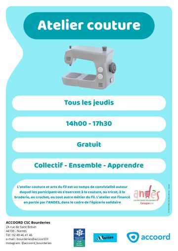 Atelier couture et arts du fil