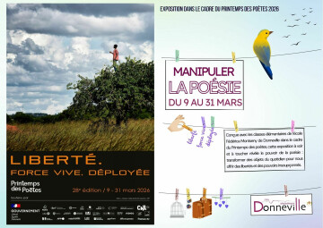 Exposition "Manipuler la poésie" à la médiathèque de Donneville