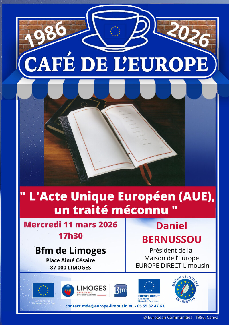 Café de l'Europe "L'Acte Unique Européen (AUE), un traité méconnu"