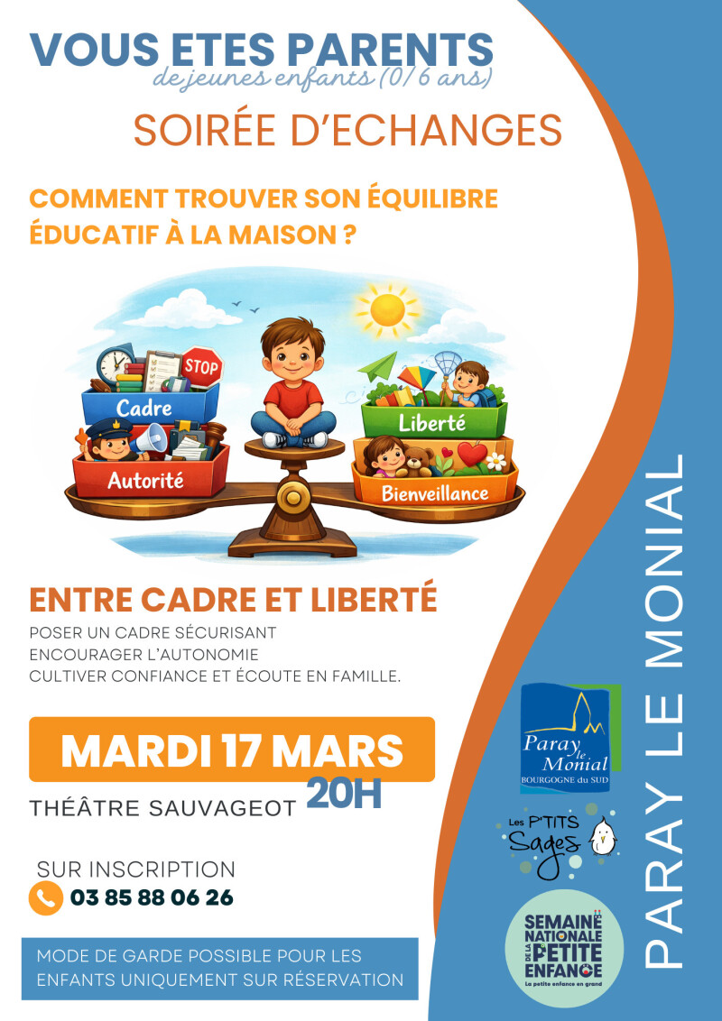 Soirée d'échanges "Entre cadre et liberté : comment trouver son équilibre éducatif à la maison ?"