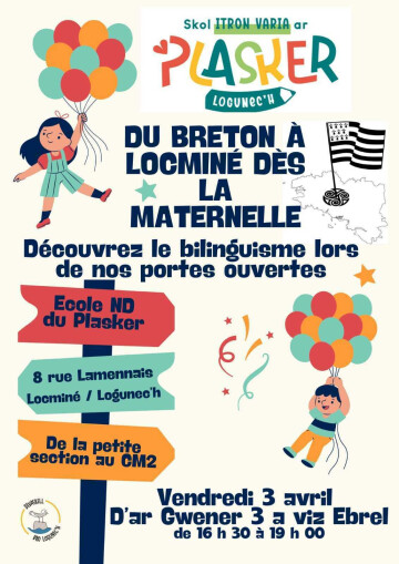 Portes ouvertes de l'école Notre Dame du Plasker à Locminé