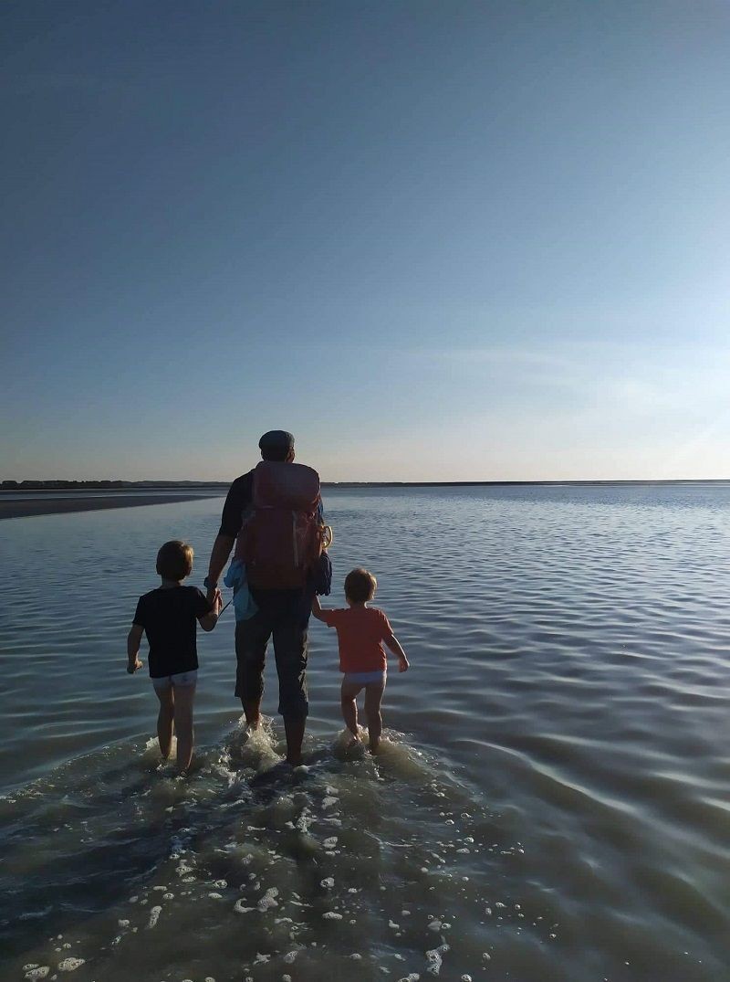 Baie en douceur - premières empreintes