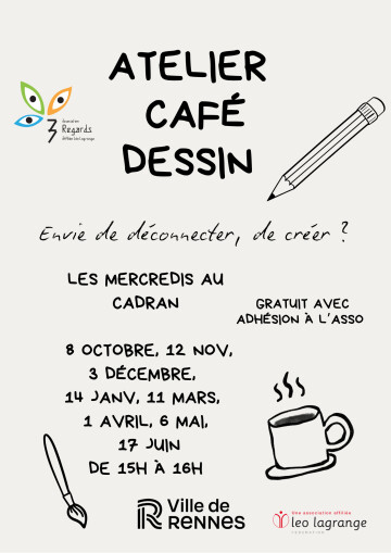 Atelier café-dessin au Cadran