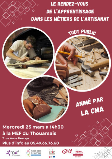 Les RDV de l'apprentissage - métiers de l'artisanat