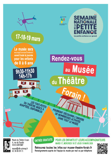 À l’occasion de la Semaine Nationale de la Petite Enfance,
le Musée du Théâtre Forain ouvre ses portes aux tout-petits !