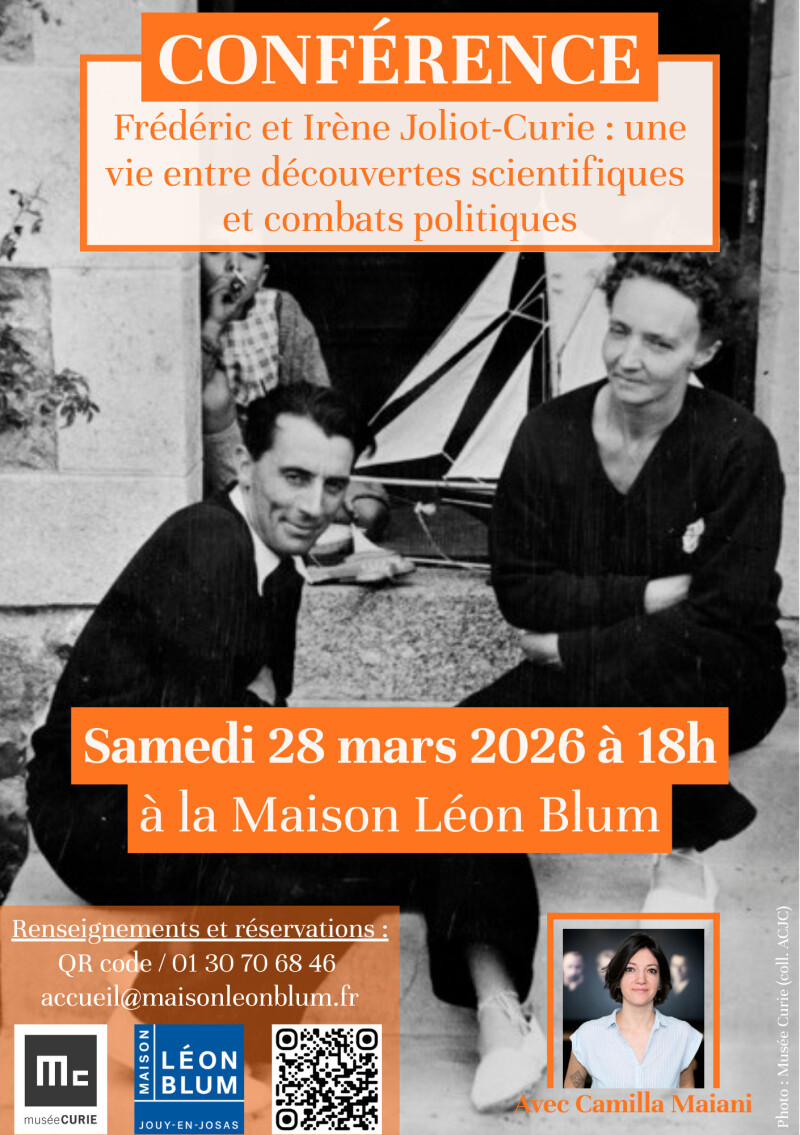 Conférence "Frédéric et Irène Joliot-Curie : une vie entre découvertes scientifiques et combats politiques"