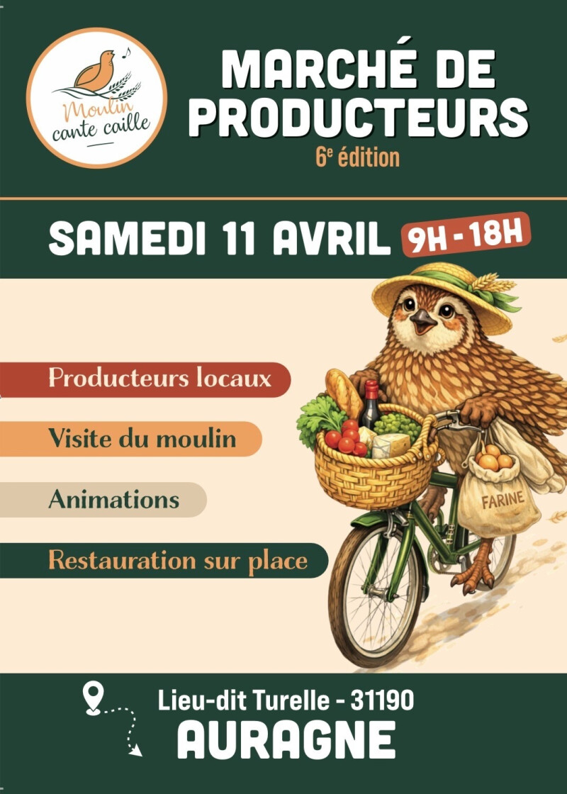 Marché de producteurs du Moulin Cante Caille