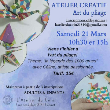 Atelier créatif - Art du pliage