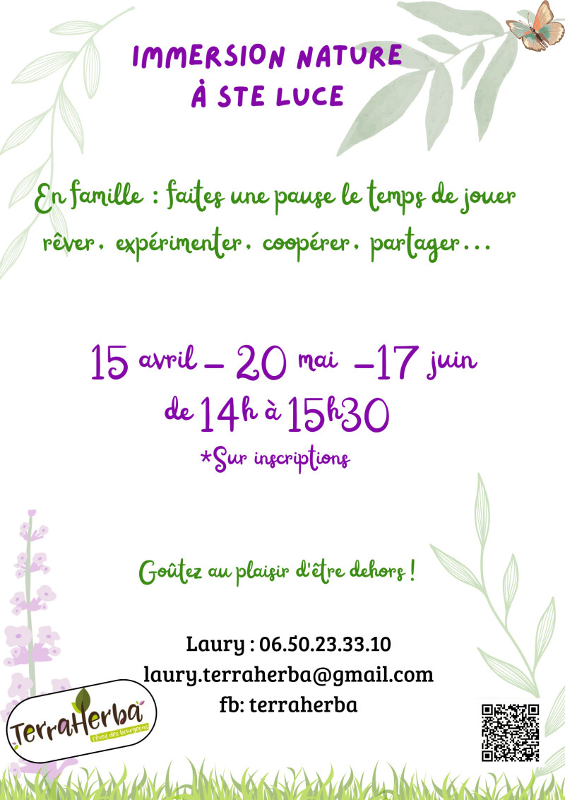 Atelier nature en famille - Association Theraherba