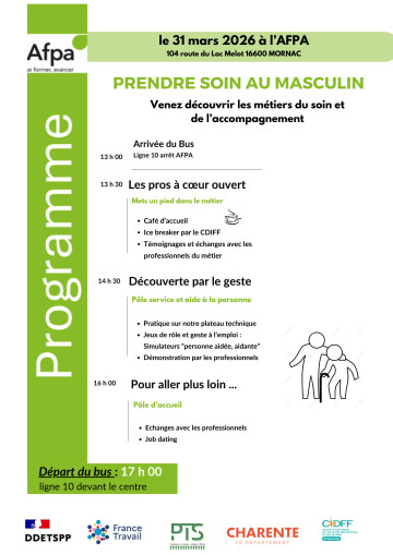 Découverte des métiers du soin et de l'accompagnement… Au masculin !