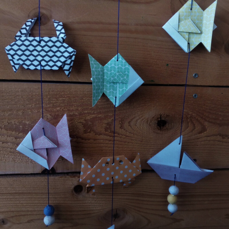 Atelier : origami-mobile marin