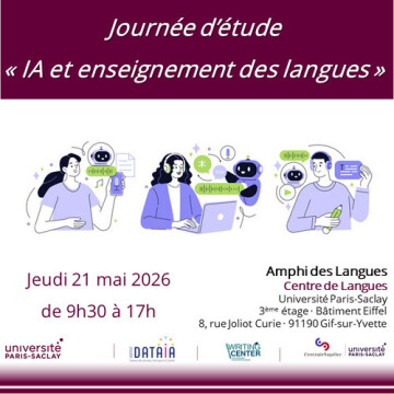 Journée d'études "IA et enseignement des langues"