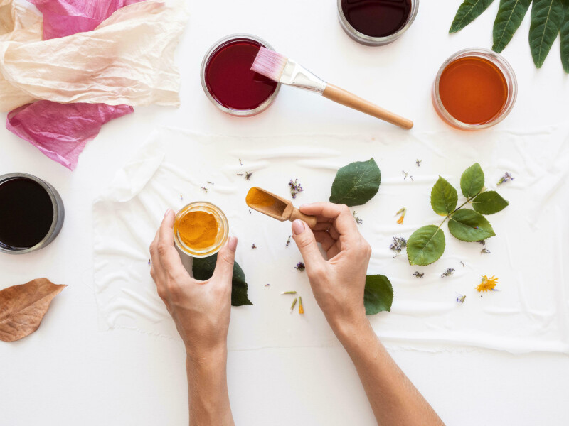 Atelier "peinture végétale"