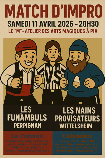 Match d'impro Funàmbuls (Perpignan) vs. Nains Provisateurs (Wittelsheim)