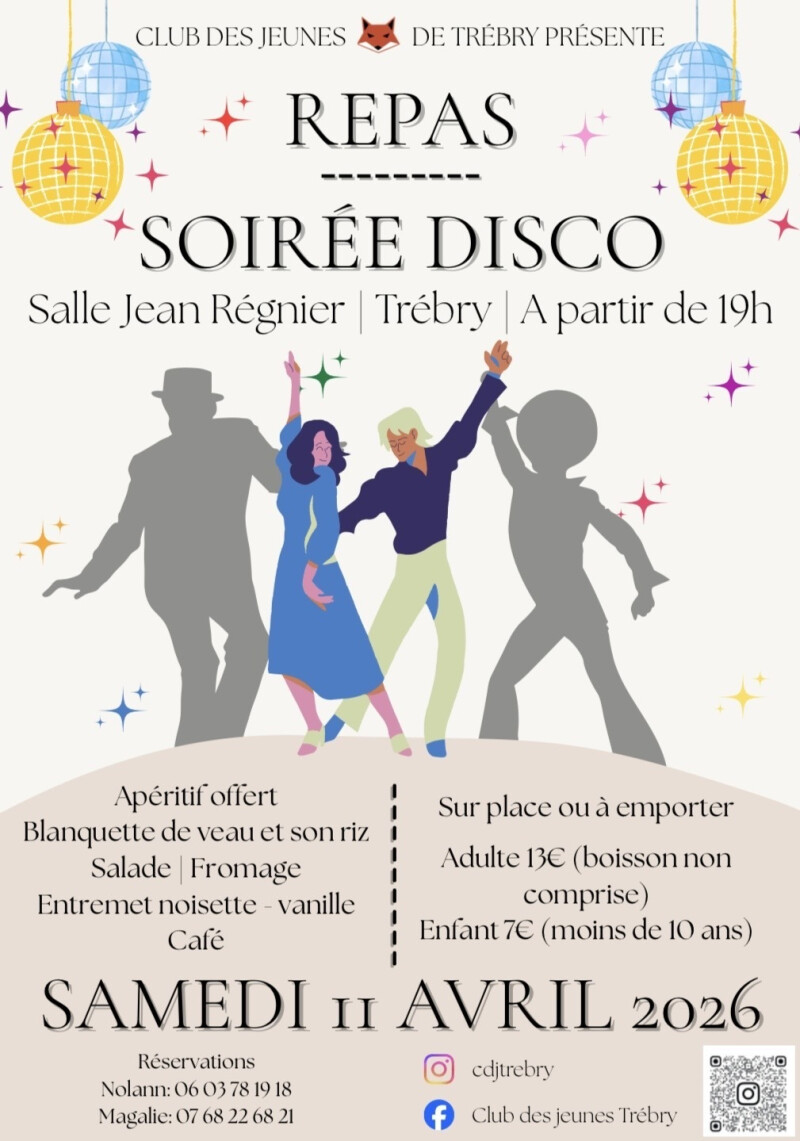 Repas soirée disco