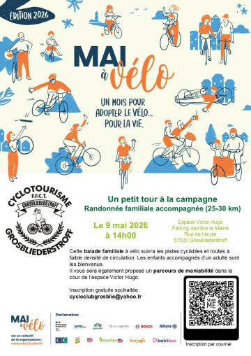 Mai à vèlo à Grosbliederstroff