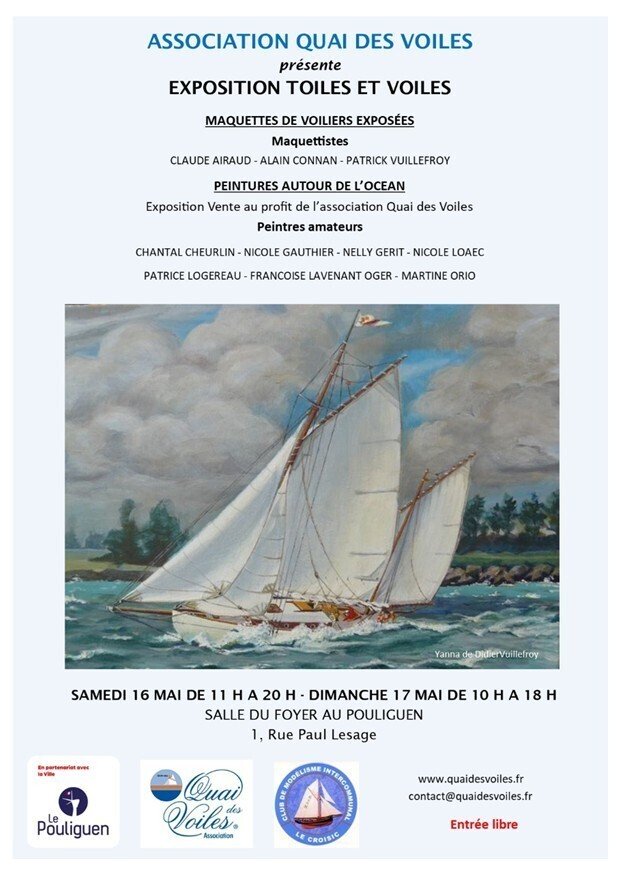 Exposition de peintures et maquettes des adhérents et amis du Quai des Voiles