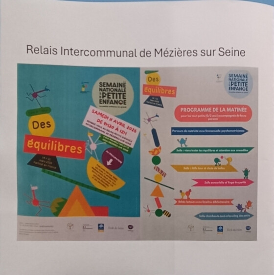 Semaine Nationale de la Petite Enfance RPE Intercommunal Mézières sur Seine